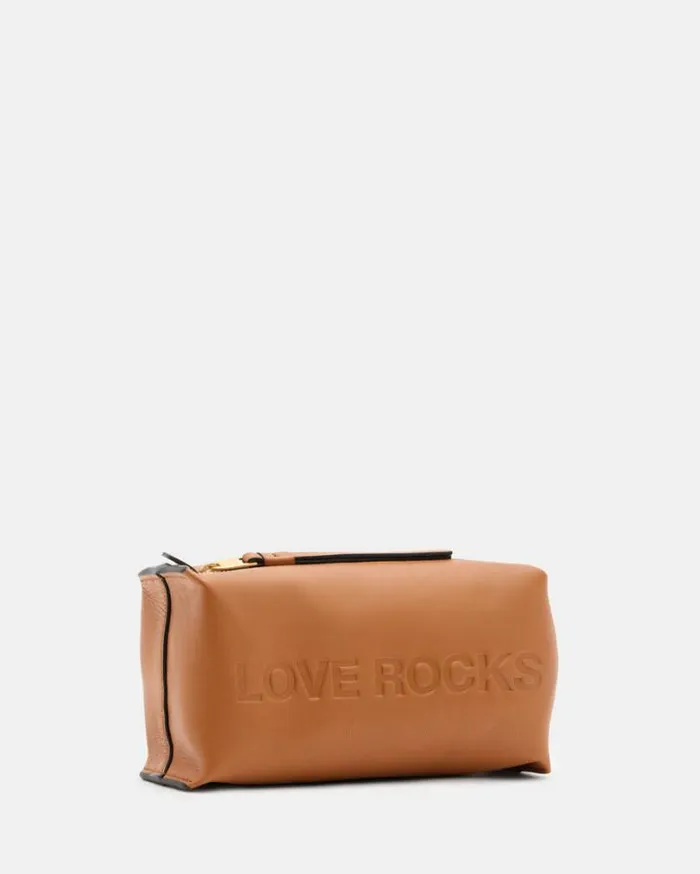 Elliotte Leather Storage Pouch Bag Desert Tan Women AllSaints Handbags and Wallets