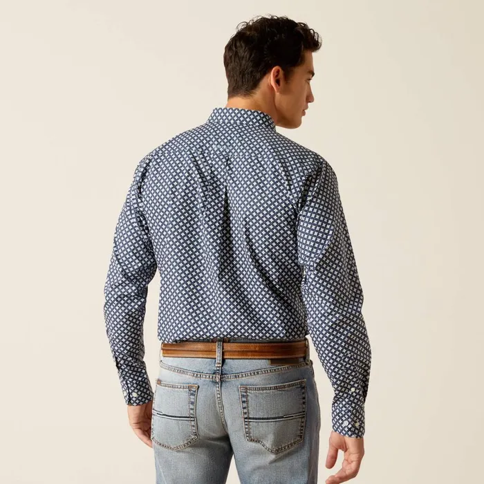 Emile Fitted Shirt Mood Indigo Men Ariat Button Down Shirts Emile Fitted Shirt Mood Indigo Men Ariat Button Down Shirts