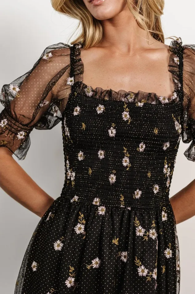 Emilia Embroidered Dress Black Women Baltic Born Tulle Styles Emilia Embroidered Dress Black Women Baltic Born Tulle Styles