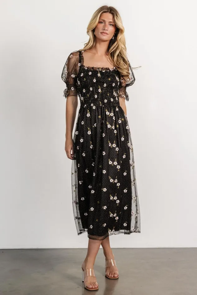 Emilia Embroidered Dress Black Women Baltic Born Tulle Styles Emilia Embroidered Dress Black Women Baltic Born Tulle Styles