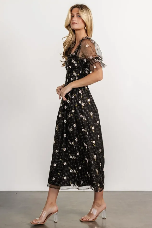 Emilia Embroidered Dress Black Women Baltic Born Tulle Styles Emilia Embroidered Dress Black Women Baltic Born Tulle Styles