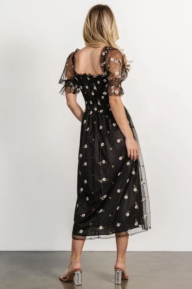 Emilia Embroidered Dress Black Women Baltic Born Tulle Styles Emilia Embroidered Dress Black Women Baltic Born Tulle Styles