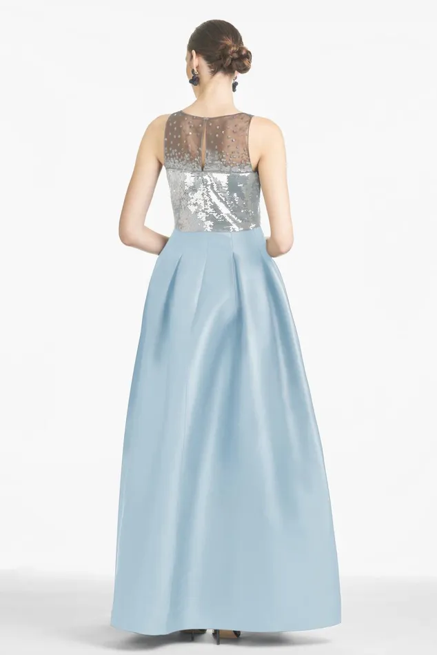 Erica Gown 8211 SilverAsh Blue Women Sachin and Babi Evening