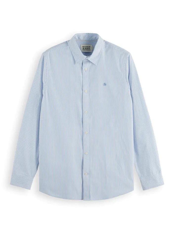 Essential 8211 OXFORD STRIPE Blue Stripe Men Scotch and Soda Essentials