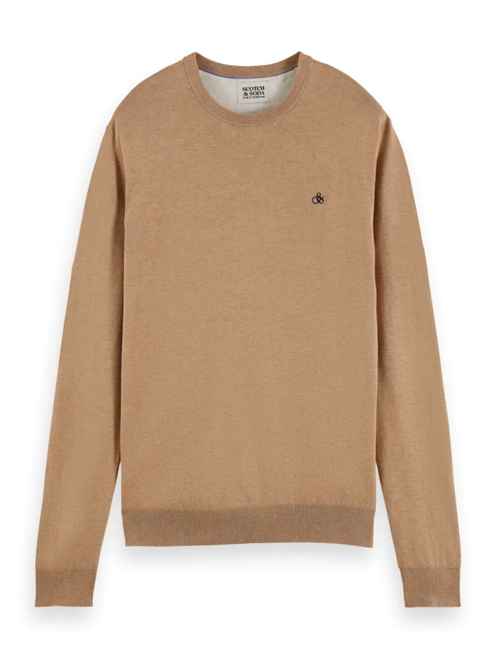Essential Classic Crewneck Pullover Black Men Scotch and Soda Essentials