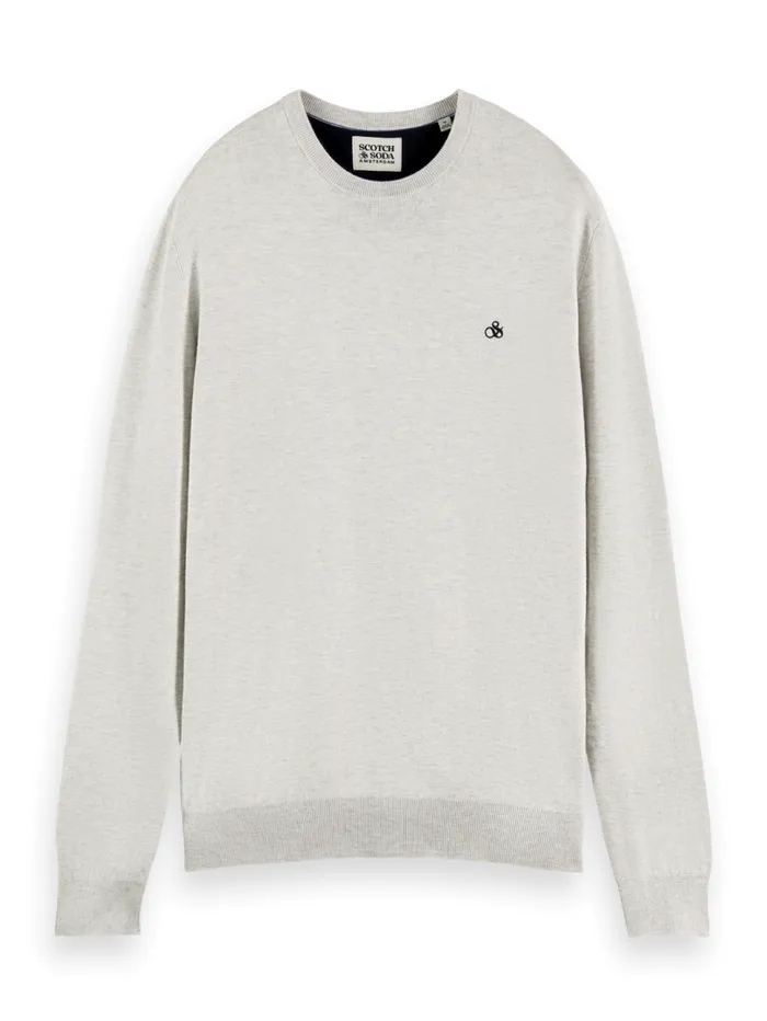 Essential Classic Crewneck Pullover Black Men Scotch and Soda Essentials