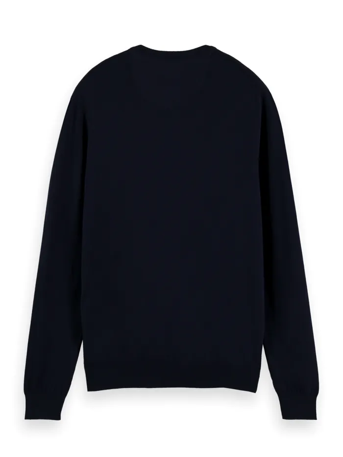 Essential Classic Crewneck Pullover Black Men Scotch and Soda Essentials