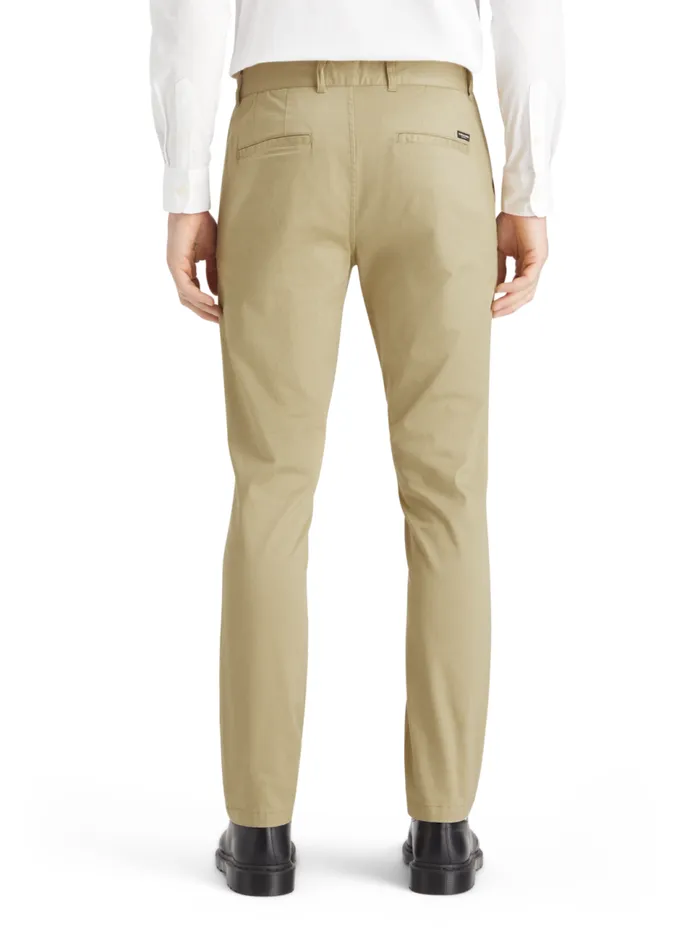 Essential Mott Cottonblend Twill Chino Sand Men Scotch and Soda Essentials