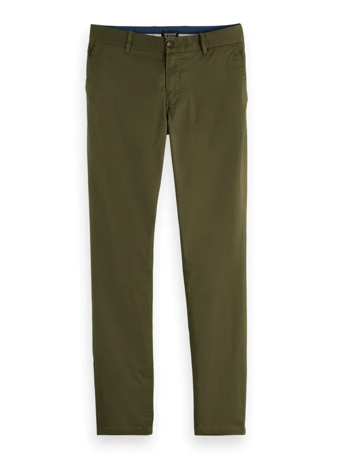 Essential Mott Cottonblend Twill Chino Sand Men Scotch and Soda Essentials