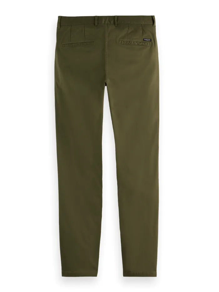 Essential Mott Cottonblend Twill Chino Sand Men Scotch and Soda Essentials