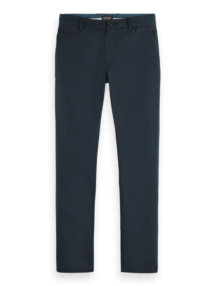 Essential Mott Cottonblend Twill Chino Sand Men Scotch and Soda Essentials