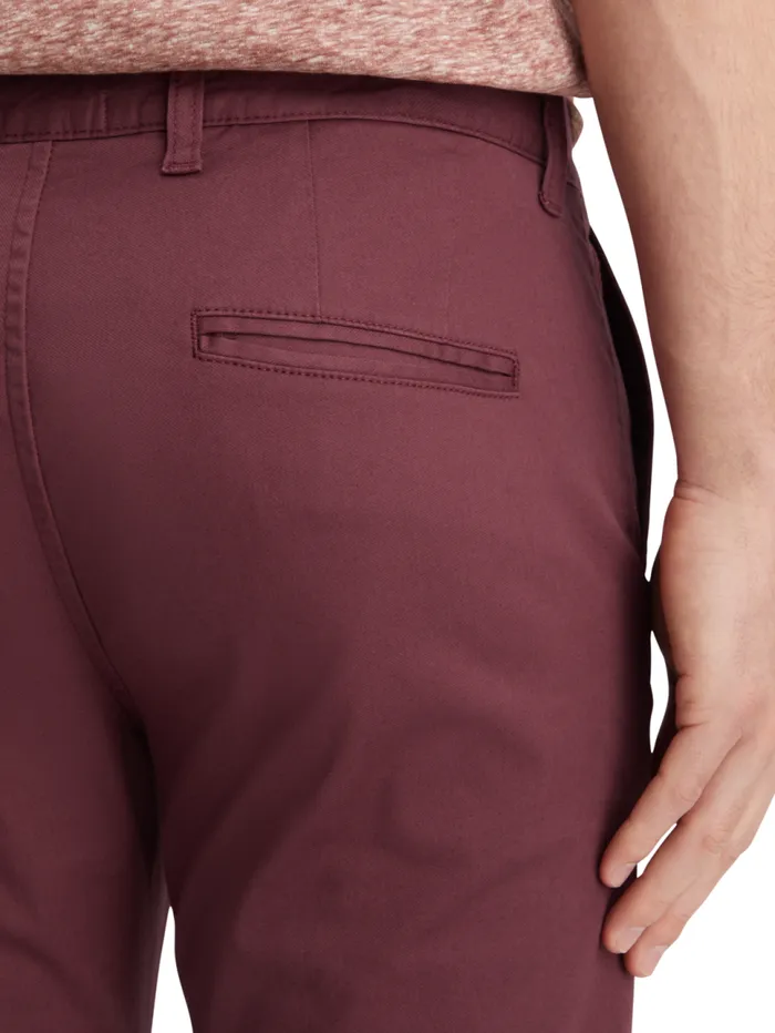 Essential Mott Stretch Cotton Chino Wine Men Scotch and Soda Pants