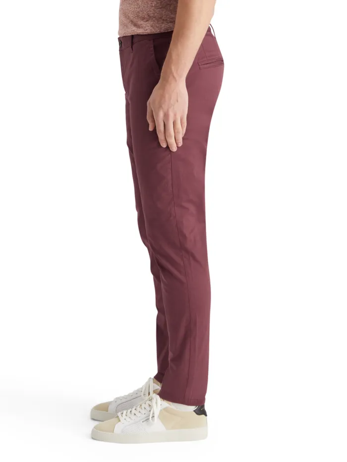 Essential Mott Stretch Cotton Chino Wine Men Scotch and Soda Pants