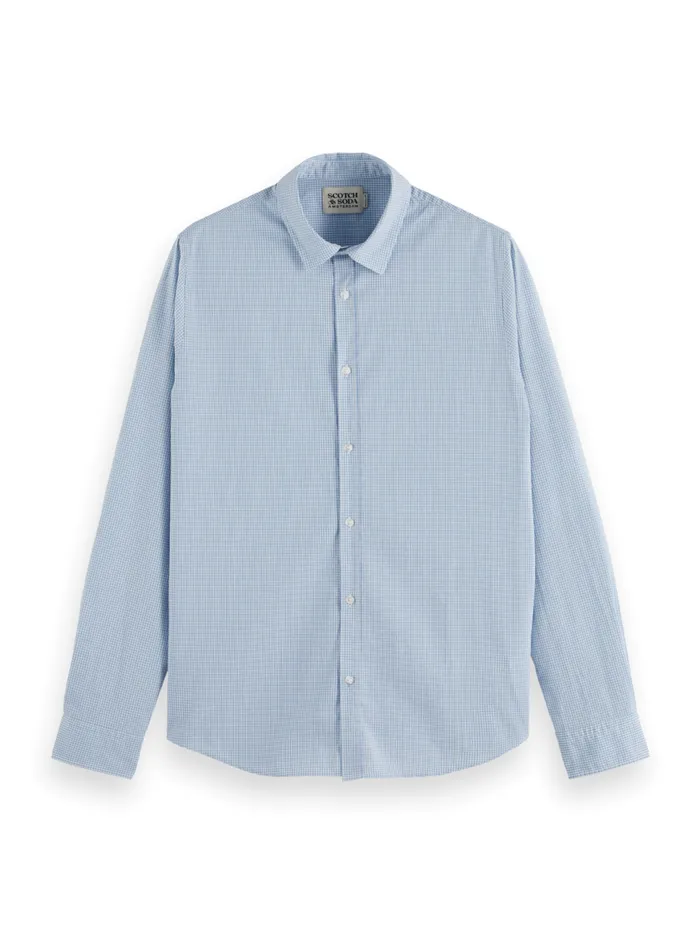 Essential Poplin Checked Shirt Green Check Men Scotch and Soda Essentials