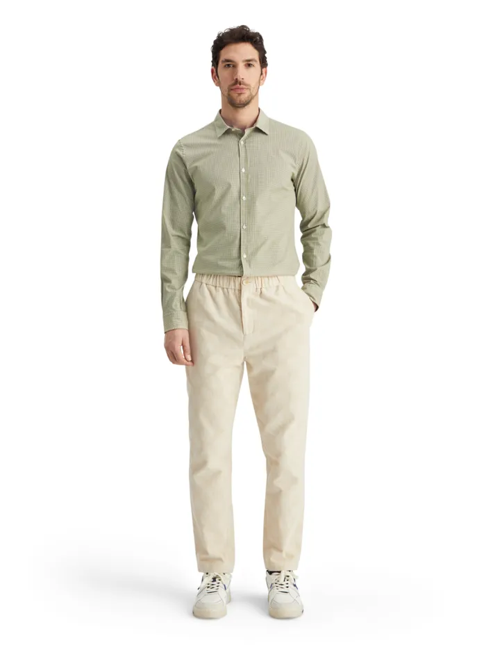 Essential Poplin Checked Shirt Green Check Men Scotch and Soda Essentials