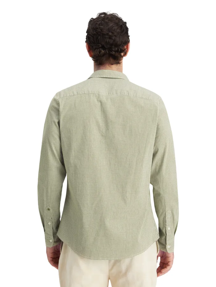 Essential Poplin Checked Shirt Green Check Men Scotch and Soda Essentials