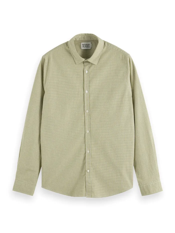 Essential Poplin Checked Shirt Green Check Men Scotch and Soda Essentials