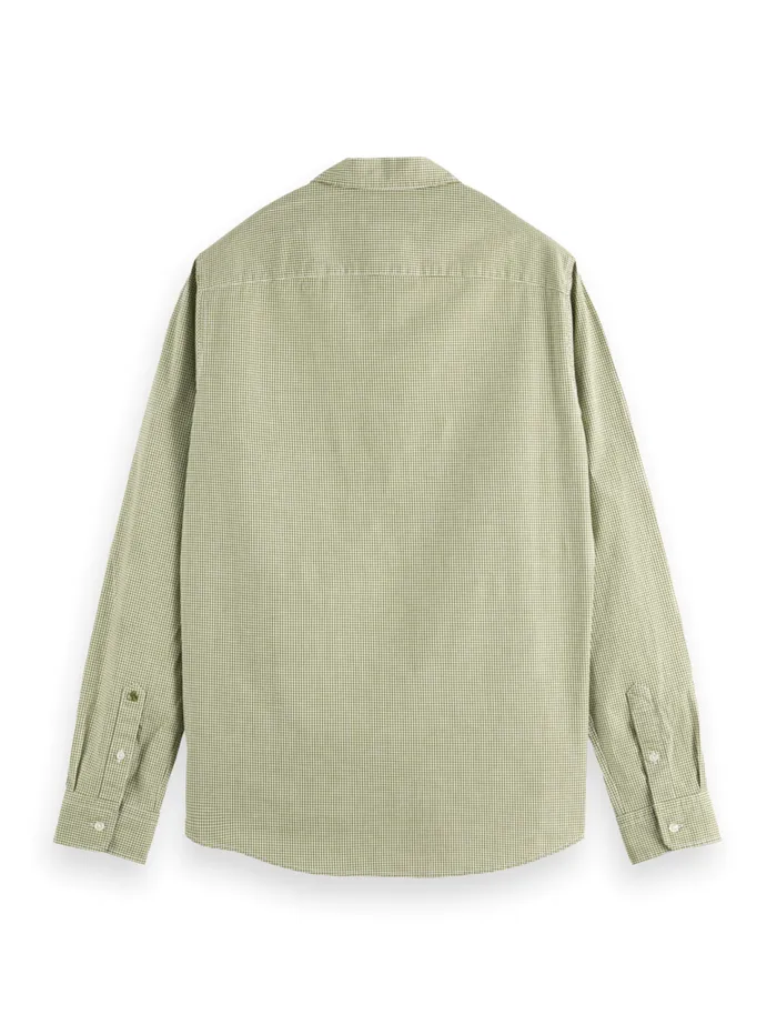 Essential Poplin Checked Shirt Green Check Men Scotch and Soda Essentials