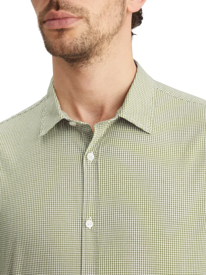Essential Poplin Checked Shirt Green Check Men Scotch and Soda Essentials
