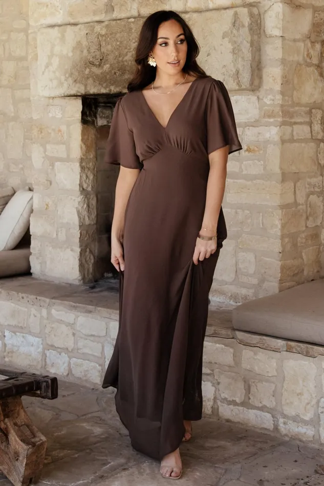 Esti Maxi Dress Espresso Women Baltic Born Wedding Guest