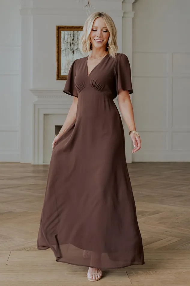 Esti Maxi Dress Espresso Women Baltic Born Wedding Guest Esti Maxi Dress Espresso Women Baltic Born Wedding Guest