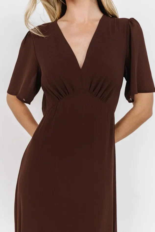 Esti Maxi Dress Espresso Women Baltic Born Wedding Guest Esti Maxi Dress Espresso Women Baltic Born Wedding Guest