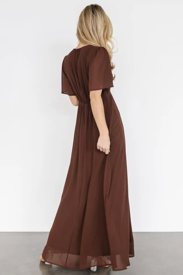 Esti Maxi Dress Espresso Women Baltic Born Wedding Guest Esti Maxi Dress Espresso Women Baltic Born Wedding Guest