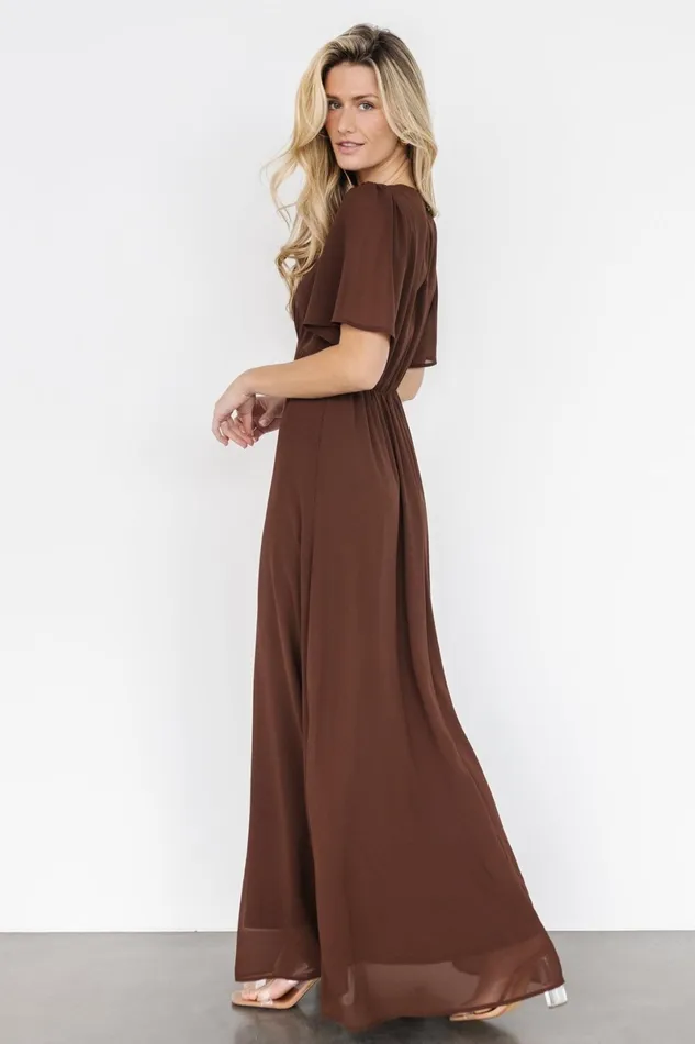 Esti Maxi Dress Espresso Women Baltic Born Wedding Guest Esti Maxi Dress Espresso Women Baltic Born Wedding Guest