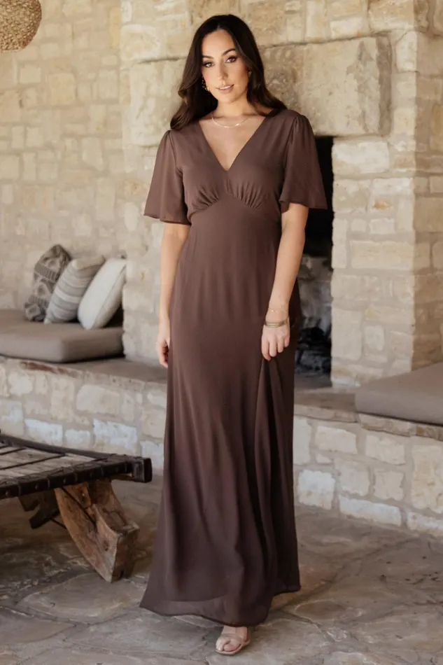 Esti Maxi Dress Espresso Women Baltic Born Wedding Guest Esti Maxi Dress Espresso Women Baltic Born Wedding Guest