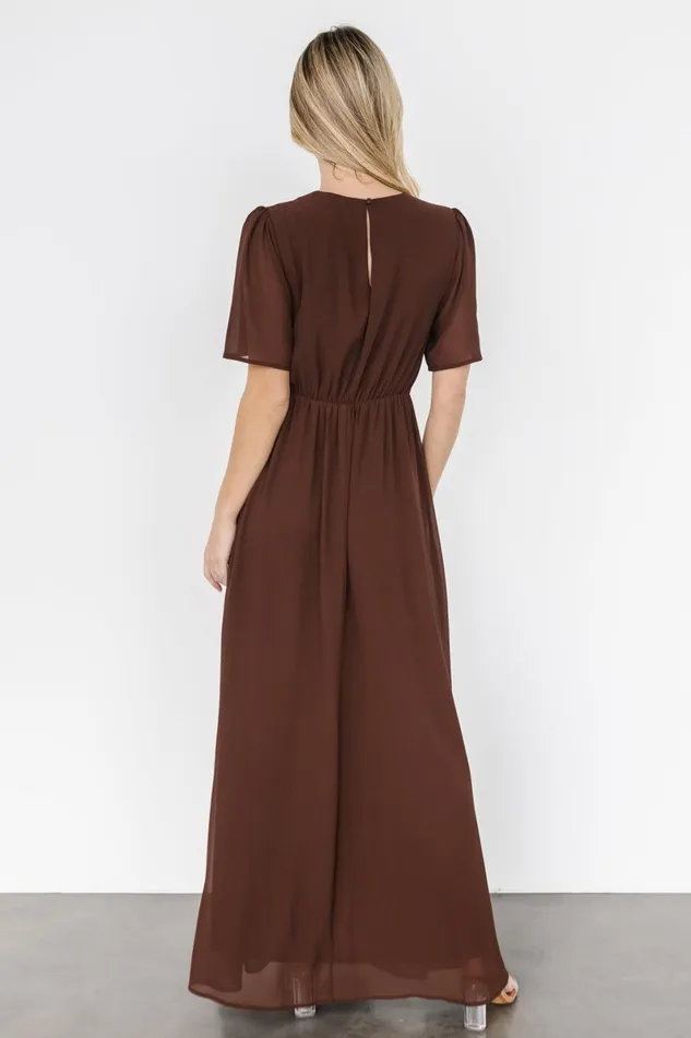 Esti Maxi Dress Espresso Women Baltic Born Wedding Guest Esti Maxi Dress Espresso Women Baltic Born Wedding Guest