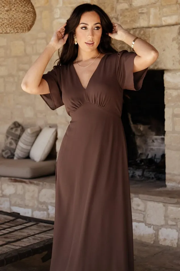 Esti Maxi Dress Espresso Women Baltic Born Wedding Guest Esti Maxi Dress Espresso Women Baltic Born Wedding Guest