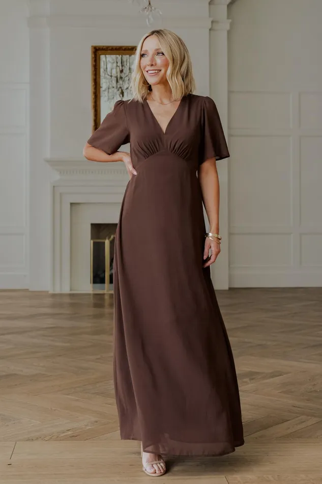 Esti Maxi Dress Espresso Women Baltic Born Wedding Guest Esti Maxi Dress Espresso Women Baltic Born Wedding Guest