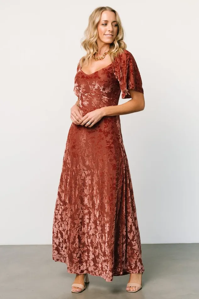 Everley Velvet Maxi Dress Cinnamon Women Baltic Born Mother Of The Bride Everley Velvet Maxi Dress Cinnamon Women Baltic Born Mother Of The Bride