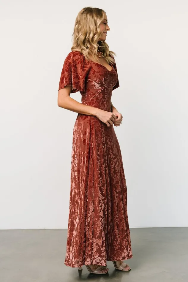 Everley Velvet Maxi Dress Cinnamon Women Baltic Born Mother Of The Bride Everley Velvet Maxi Dress Cinnamon Women Baltic Born Mother Of The Bride