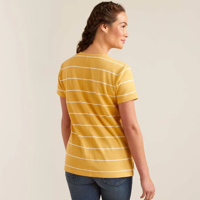 Fairford TShirt Ochre Stripe Women Ariat TShirts and Tops