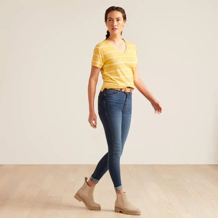Fairford TShirt Ochre Stripe Women Ariat TShirts and Tops