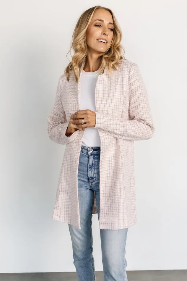 Fanny Plaid Jacket Pink Women Baltic Born Outerwear