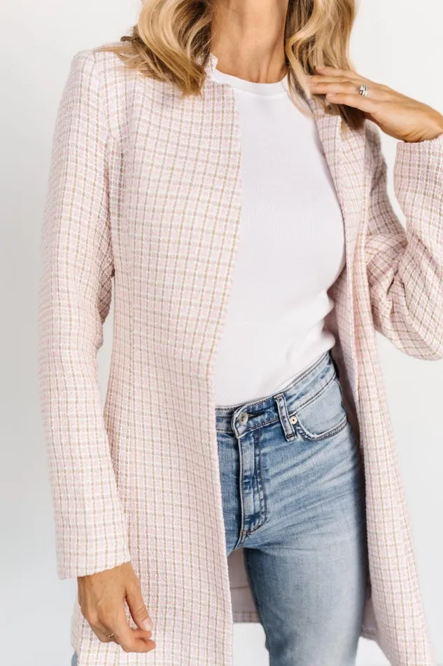 Fanny Plaid Jacket Pink Women Baltic Born Outerwear
