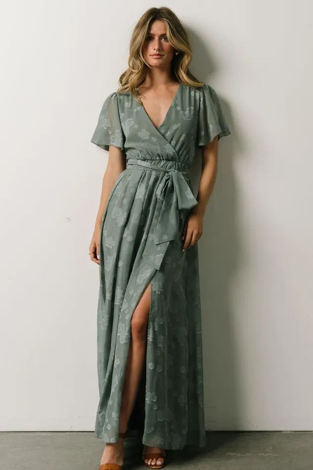 Faye Maxi Dress Eucalyptus Women Baltic Born Bump Friendly