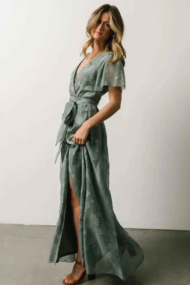 Faye Maxi Dress Eucalyptus Women Baltic Born Bump Friendly