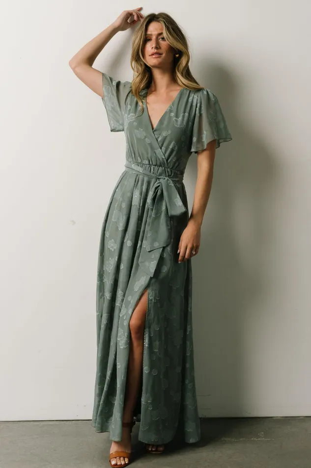 Faye Maxi Dress Eucalyptus Women Baltic Born Bump Friendly