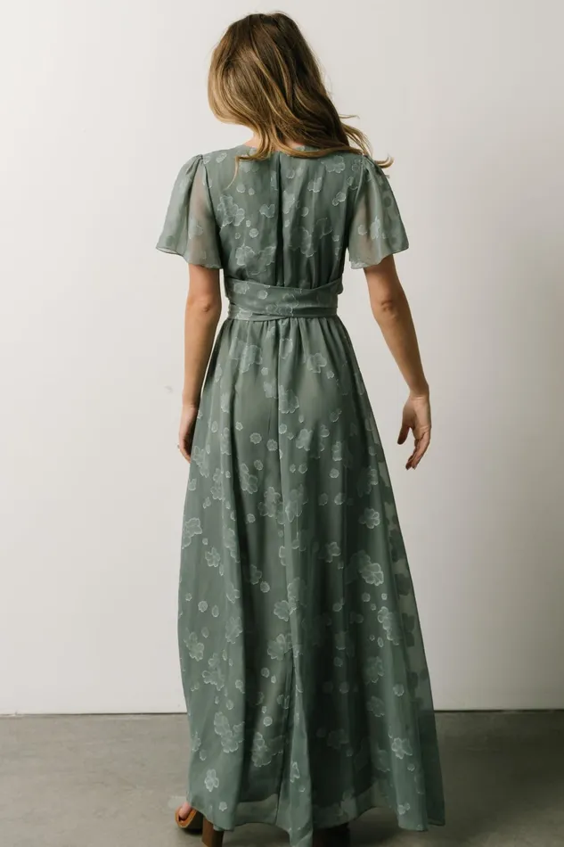 Faye Maxi Dress Eucalyptus Women Baltic Born Bump Friendly