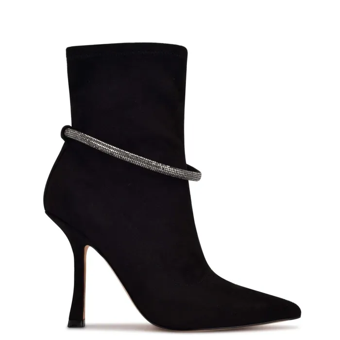 Ferba Dress Booties Black Suede Women Nine West Boots and Booties