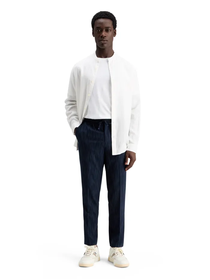 Finch spacedye Pinstripe Jogger Night Blue Pinstripe Men Scotch and Soda Pants Finch spacedye Pinstripe Jogger Night Blue Pinstripe Men Scotch and Soda Pants