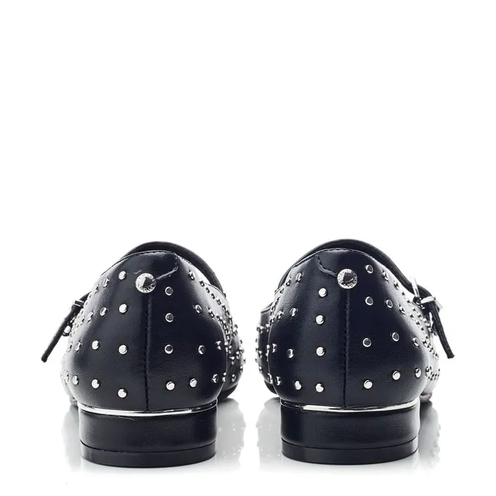 Flat And Ballerina Shoes Women Moda In Pelle Eugeniee Black Porvair