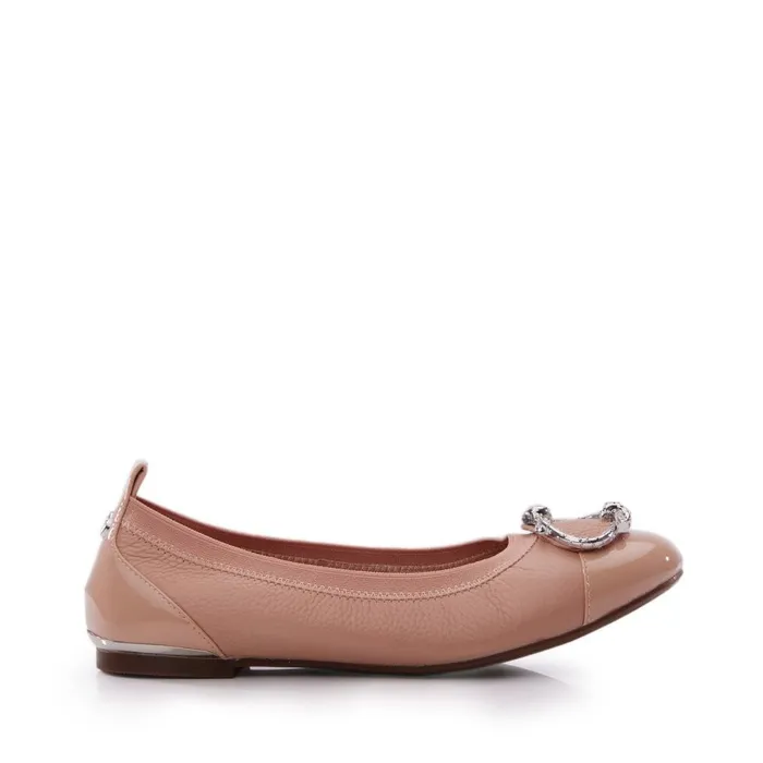 Flat And Ballerina Shoes Women Moda In Pelle Fairy W Cameo Leather