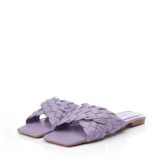 Flat Sandals Women Moda In Pelle Adelii Grey Leather