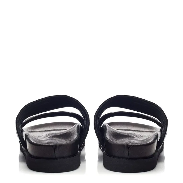 Flatform Sandals Women Moda In Pelle Bsoleful BStrider Black Leather