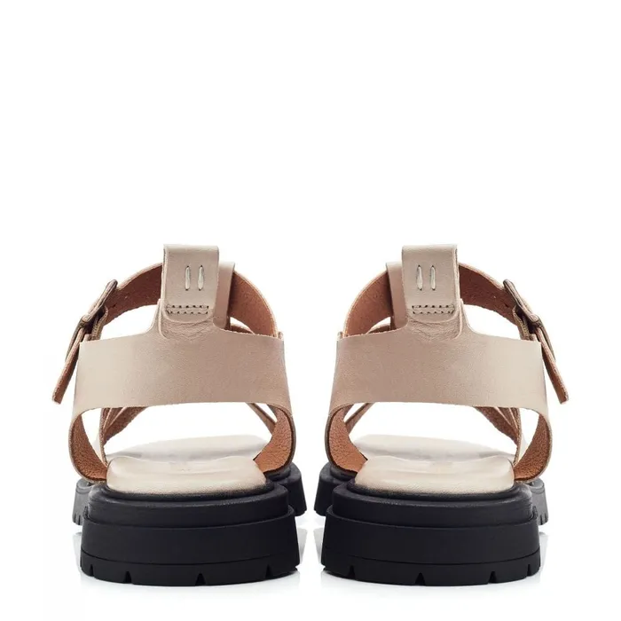 Flatform Sandals Women Moda In Pelle Shoon Sh Inshore Off White Leather