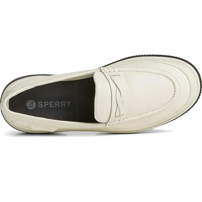 Flats and Loafers Women Sperry Platform Leather Loafer White Flats and Loafers Women Sperry Platform Leather Loafer White